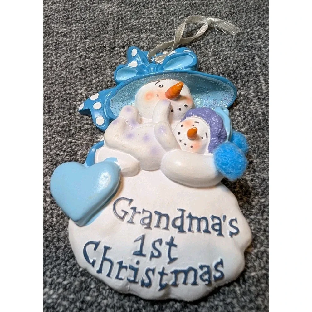 Grandma's 1st Christmas Snowman Ornament 5